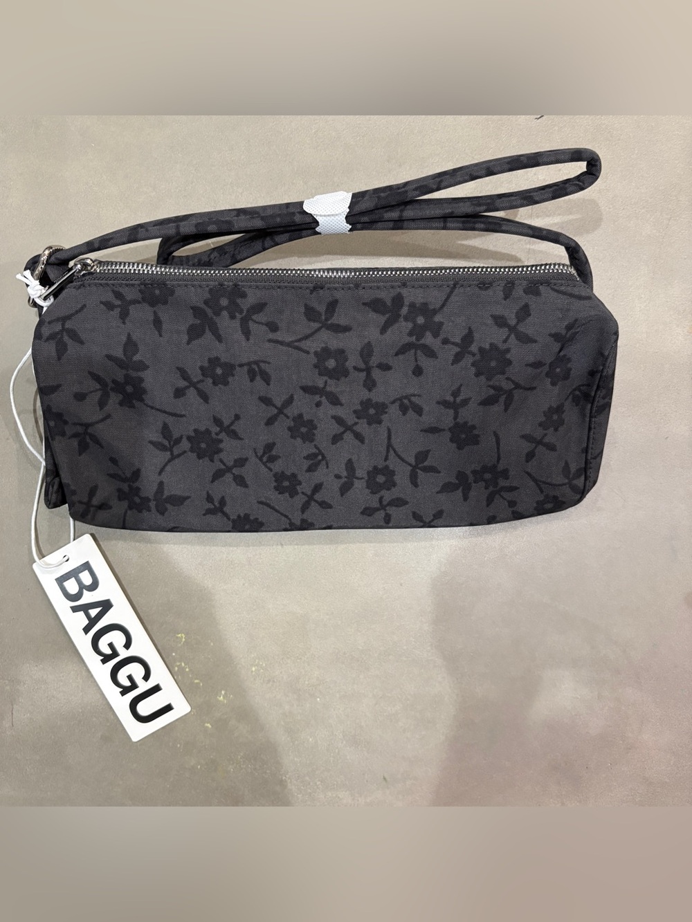 BAGGU Charcoal Ditsy Floral Loaf Bag